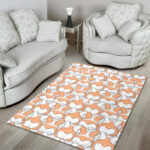 Corgi Butt Pattern Print Sillvela Area Rug