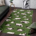 Cow Farm Pattern Print Sillvela Area Rug