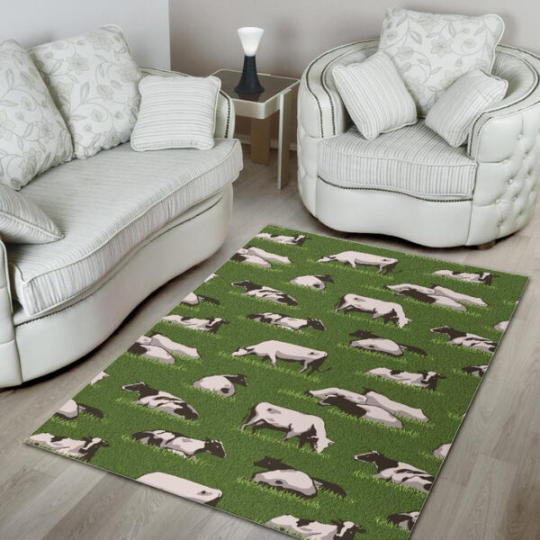 Cow Farm Pattern Print Sillvela Area Rug