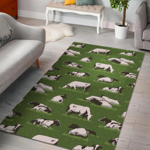 Cow Farm Pattern Print Sillvela Area Rug
