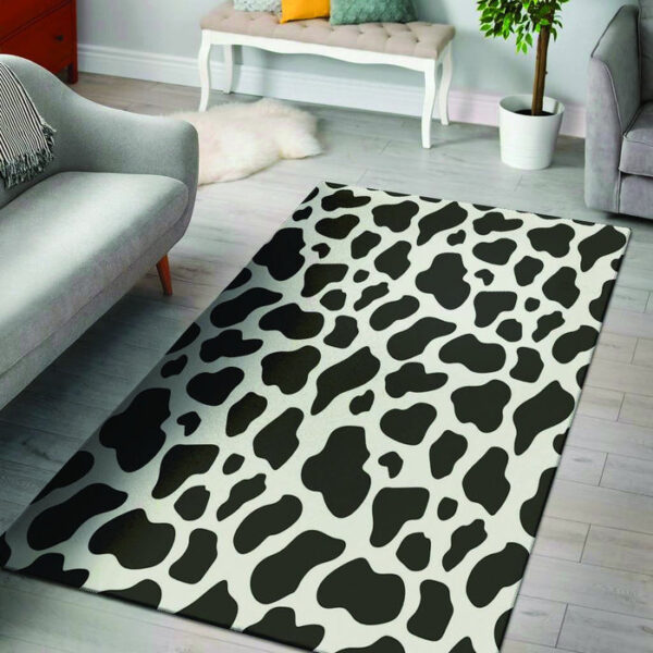 Cow Print Sillvela Area Rug