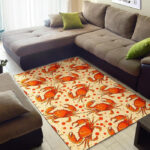 Crab Print Pattern Sillvela Area Rug