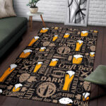 Craft Beer Print Pattern Sillvela Area Rug