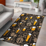 Craft Beer Print Pattern Sillvela Area Rug