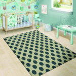 Cream And Black Polka Dot Sillvela Area Rug