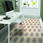 Cream And Brown Polka Dot Sillvela Area Rug