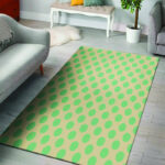 Cream And Teal Polka Dot Sillvela Area Rug