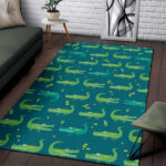 Crocodile Print Pattern Sillvela Area Rug