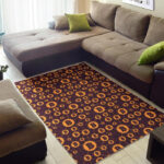 Cryptocurrency Bitcoin Pattern Print Sillvela Area Rug