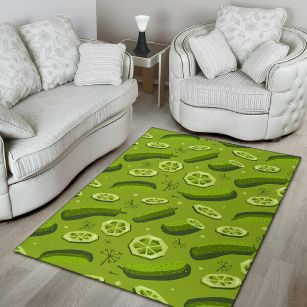 Cucumber Pickle Pattern Print Sillvela Area Rug