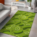 Cucumber Pickle Pattern Print Sillvela Area Rug