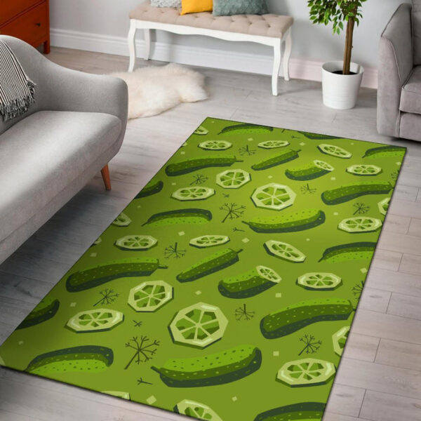 Cucumber Pickle Pattern Print Sillvela Area Rug