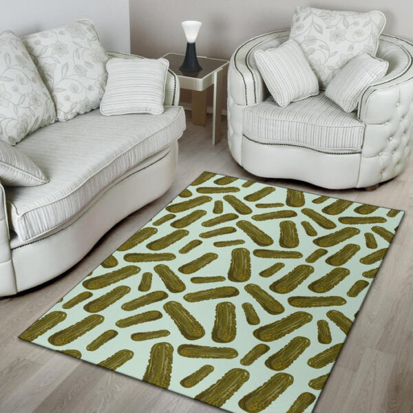 Cucumber Pickle Print Pattern Sillvela Area Rug