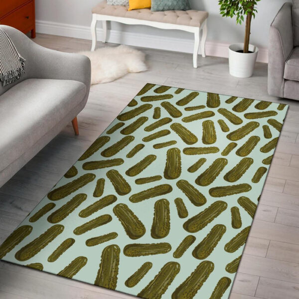 Cucumber Pickle Print Pattern Sillvela Area Rug