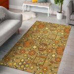Cute Bee Honey Gifts Pattern Print Sillvela Area Rug