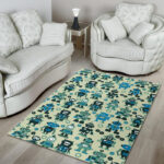 Cyborg Robot Pattern Print Sillvela Area Rug