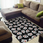 Cyborg Robot Print Pattern Sillvela Area Rug