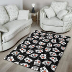 Cyborg Robot Print Pattern Sillvela Area Rug