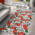 Dalmatian Dog Puppy Pattern Print Sillvela Area Rug