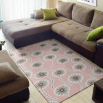 Dandelion Pattern Print Sillvela Area Rug