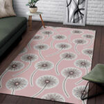Dandelion Pattern Print Sillvela Area Rug
