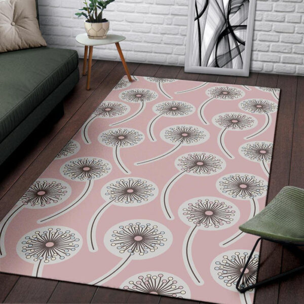 Dandelion Pattern Print Sillvela Area Rug
