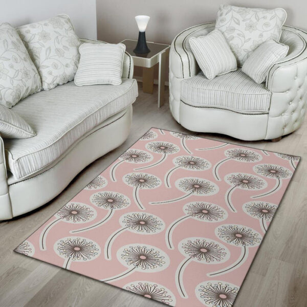 Dandelion Pattern Print Sillvela Area Rug