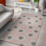 Dandelion Pattern Print Sillvela Area Rug