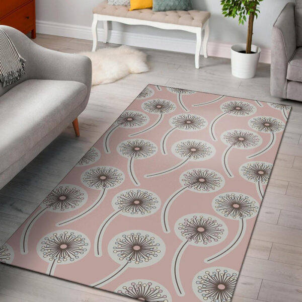 Dandelion Pattern Print Sillvela Area Rug