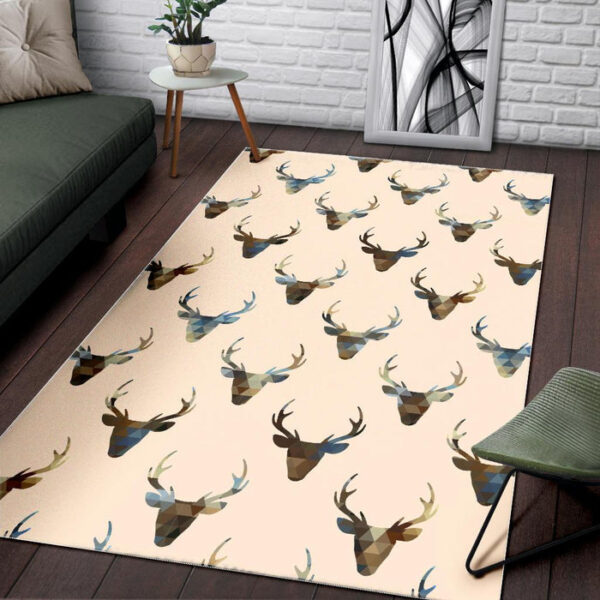 Deer Pattern Print Sillvela Area Rug