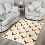 Deer Pattern Print Sillvela Area Rug