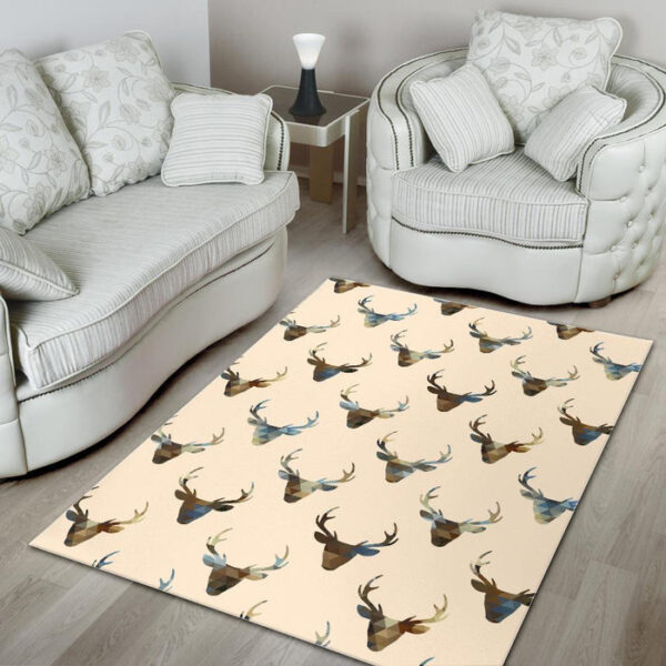 Deer Pattern Print Sillvela Area Rug