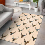 Deer Pattern Print Sillvela Area Rug