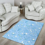 Dental Dentistry Dentist Tooth Pattern Print Sillvela Area Rug