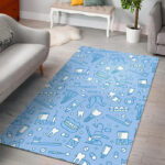 Dental Dentistry Dentist Tooth Pattern Print Sillvela Area Rug