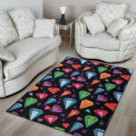 Diamond Colorful Print Pattern Sillvela Area Rug