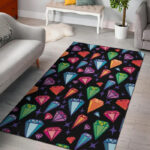 Diamond Colorful Print Pattern Sillvela Area Rug