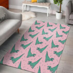 Dinosaur T rex Pattern Print Sillvela Area Rug