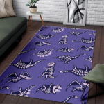 Dinosaur T rex Print Pattern Sillvela Area Rug