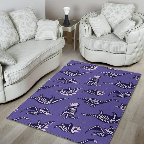 Dinosaur T rex Print Pattern Sillvela Area Rug