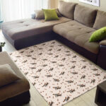 Dog Basset Hound Pattern Print Sillvela Area Rug