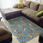 Dog Jack Russell Pattern Print Sillvela Area Rug