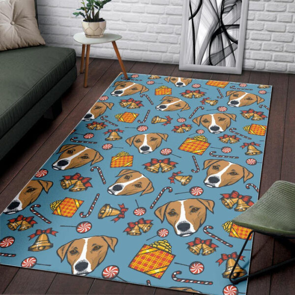 Dog Jack Russell Pattern Print Sillvela Area Rug