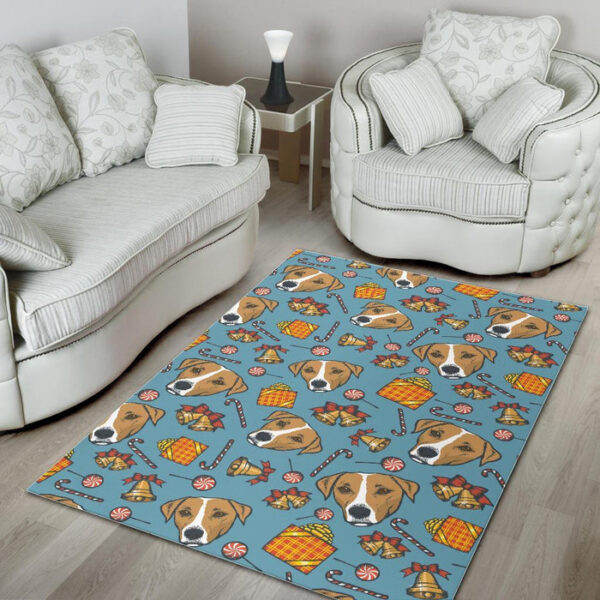 Dog Jack Russell Pattern Print Sillvela Area Rug