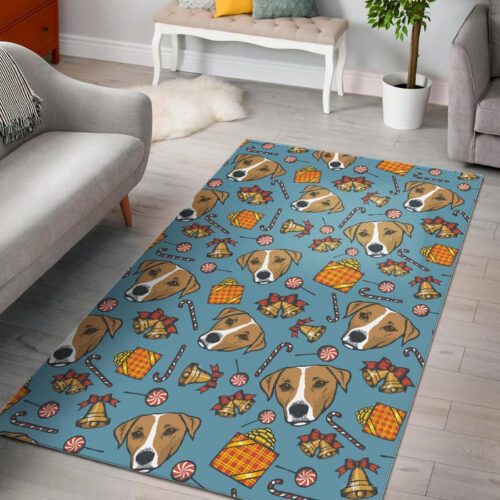Dog Jack Russell Pattern Print Sillvela Area Rug
