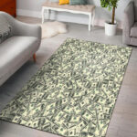 Dollar Money Pattern Print Sillvela Area Rug