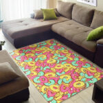Donut Colorful Pattern Print Sillvela Area Rug