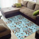 Dream Catcher Blue Feather Sillvela Area Rug
