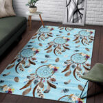 Dream Catcher Blue Feather Sillvela Area Rug