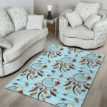 Dream Catcher Blue Feather Sillvela Area Rug